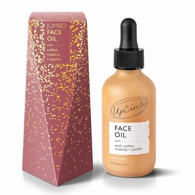 UPCIRCLE Jumbo Face Oil With Coffee Oil 60ml - Natural Hydrating Facial Oil - Vitamin C, Rosehip Oil Fades Dark Spots   Sea Buckthorn Keeps Skin Supple - Vegan   Cruelty-Free