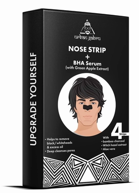 urbangabru Nose Strip with BHA Serum | Nose Strips for Blackhead, Whitehead Remover (4 Strips) | Pore Cleanser | with Natural Aloe Vera & Witch Hazel Extracts