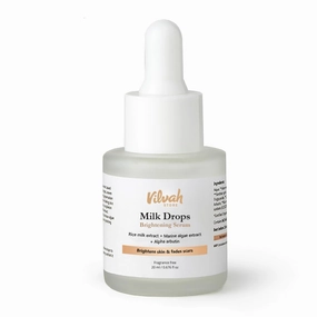 V-ilvah Store Milk Drops Brightening Serum Formulated With Rice Milk Extract,All Skin Type, 20ml