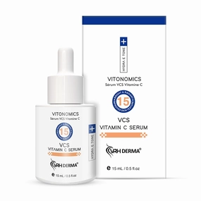 V.R.H Vitamin C 15% Facial Serum | with Pure L-Ascorbic Acid (Vitamin C), Niacinamide & Vitamin E | Rich Ferulic Acid & Ascorbyl Glucoside for Brightening & Youthful Glow | For All Skin Types | 15ml