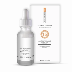 V r hVitamin C 15% Facial Serum | with Pure L-Ascorbic Acid (Vitamin C), Niacinamide & Vitamin E | -Rich Ferulic Acid & Ascorbyl Glucoside for Brightening & Youthful Glow | For All Skin Types | 15ml
