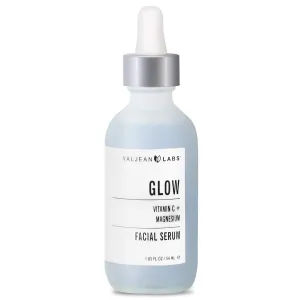 Valjean Labs Facial Serum, Glow | Vitamin C   Magnesium | Helps to Brighten and Clear Skin, Even Tone and Prevent Wrinkles | Paraben Free, Cruelty Free, Made in USA (1.83 oz)