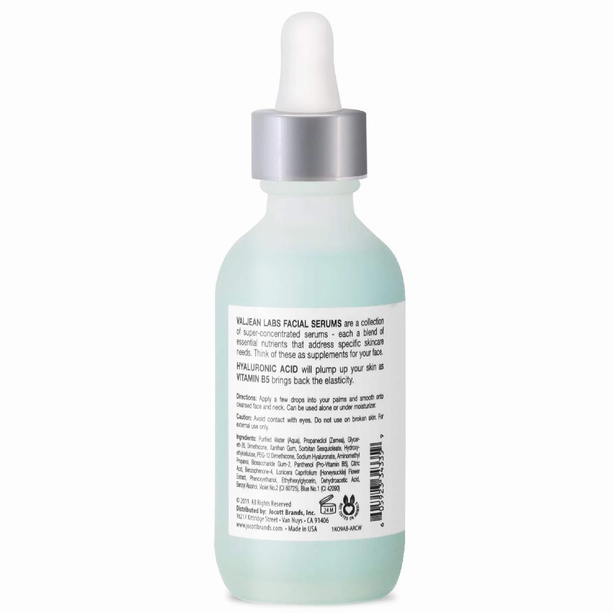 Valjean Labs Facial Serum, Hydrate | Hyaluronic Acid   Vitamin B5 | Helps to Hydrate and Plump Skin and Restore Elasticity | Paraben Free, Cruelty Free, Made in USA (1.83 oz, 2 Pack)