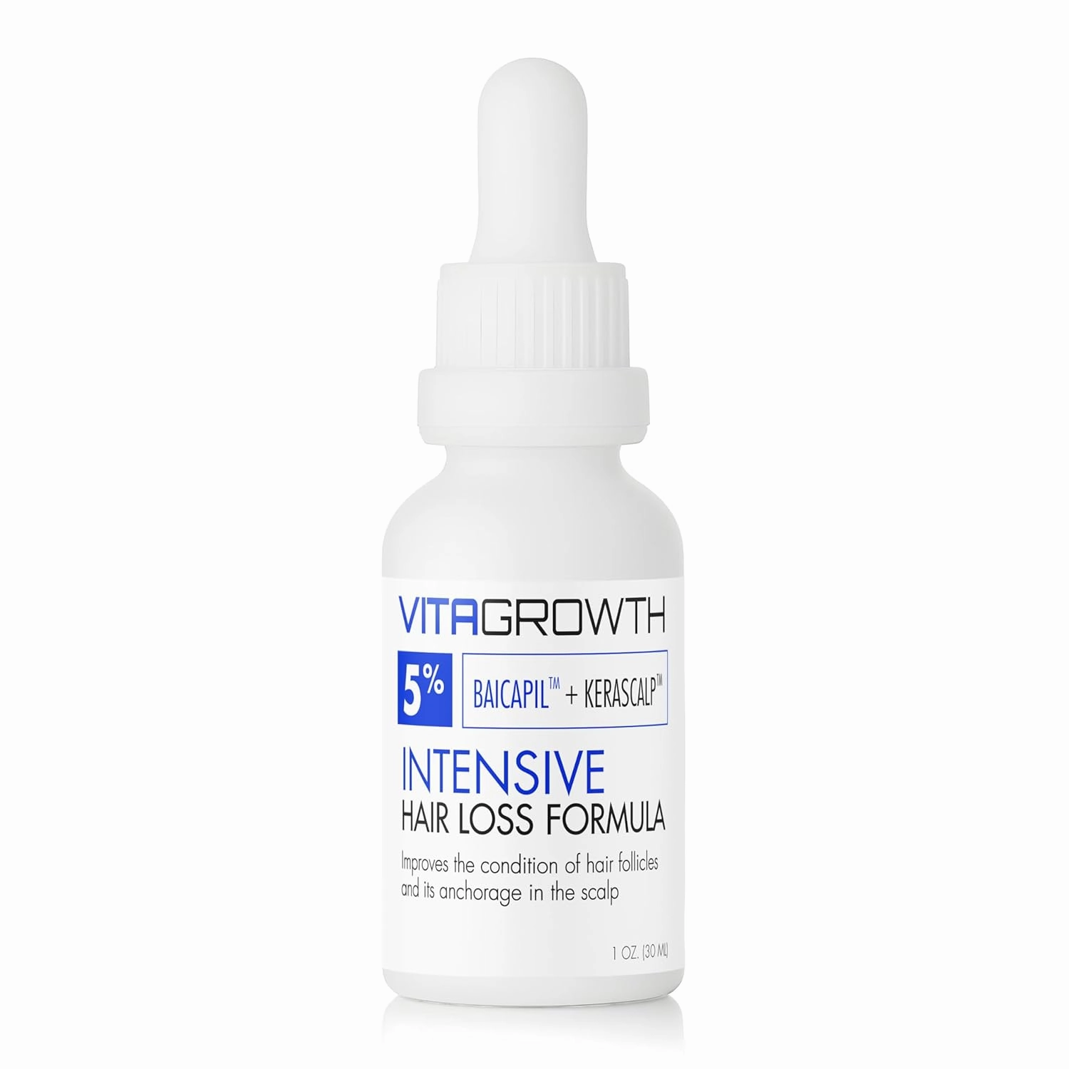 Vegan 5% Hair Growth Serum - Hair Growth Products for Men & Women Helps Reduce Hair Loss, Strengthen & Thicken Vegan Hair Serum for Thinning Hair Baicapil   Kerascalp