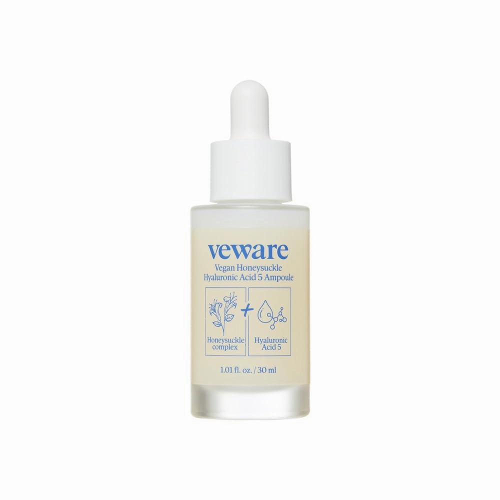 Vegan Honeysuckle Hyaluronic Acid 5 Ampoule - Hydrating & Soothing Facial Serum - Fragrance-Free, Alcohol-Free, 30ml