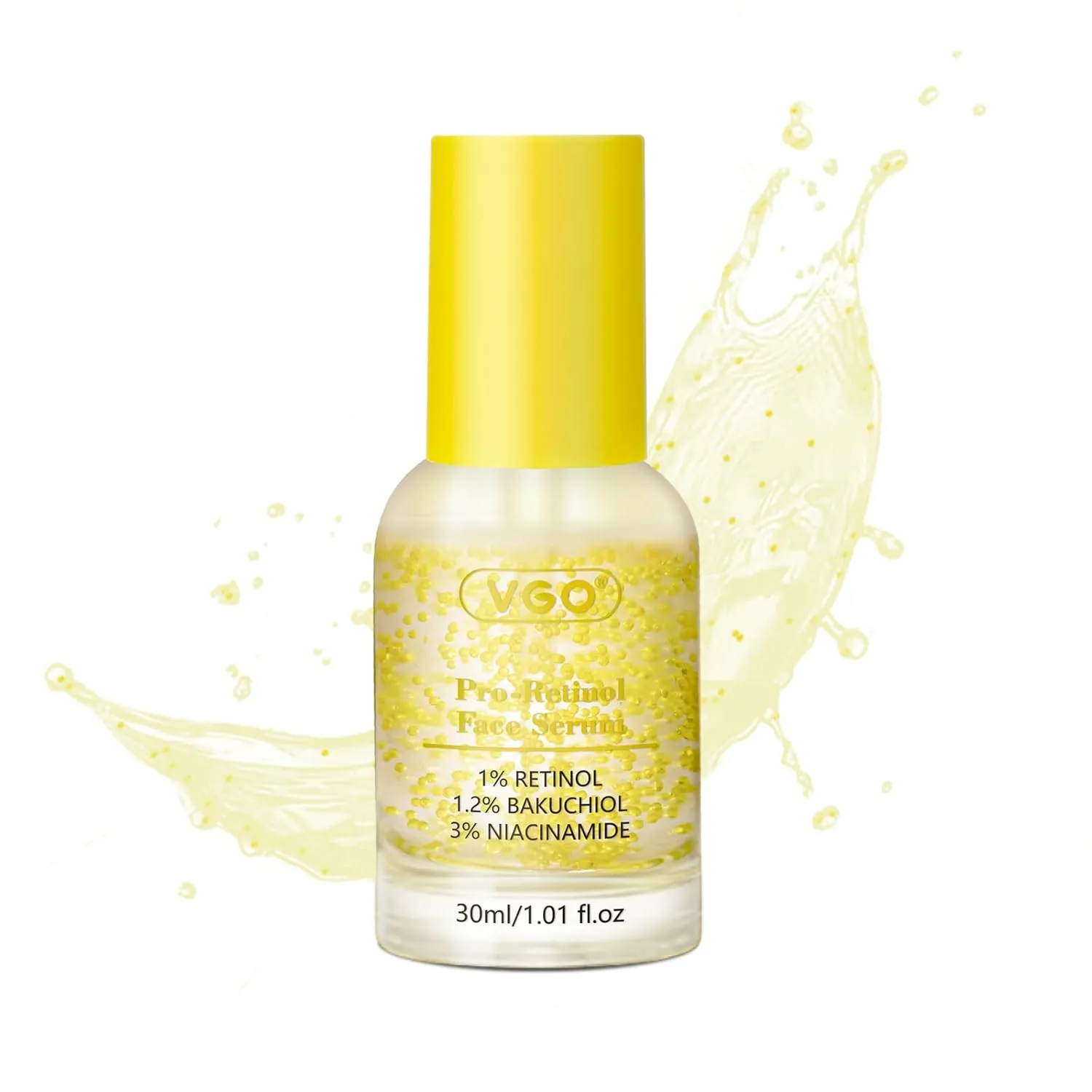 VGO Bakuchiol Retinol Serum for Face, 1% Retinol & 3% Niacinamide, Anti-Aging and Anti-Wrinkle, Gentle Yet Potent Formula for Sensitive Skin.