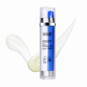 VGO 2-in-1 Vitamin C & Retinol Serum– Anti-Aging Facial Serum with Hyaluronic Acid, Niacinamide, and Retinol –Anti-Wrinkle & Firming Skin Care– 1.56oz
