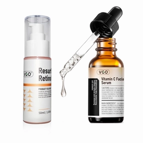VGO Vitamin C Vitamin E Facial Serum 2.02oz   Retinol Serum for Scars Skin, Face 1.69 Oz