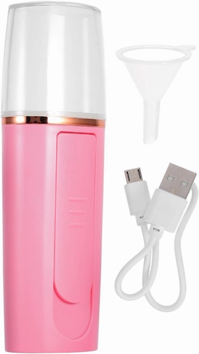 VICASKY 1pc USB Nano Facial Steamer Moisturizing Pore Cleaner for Facial Spa Care Silent Operation for Skin Hydration and Cleansing Pink