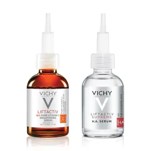 Vichy LiftActiv Vitamin C Serum For Face, Brightening Serum With Pure Vitamin C   Hyaluronic Acid   Vitamin E, Reduces Fine Lines, Smooths Skin Texture, Improves Radiance, Anti Aging