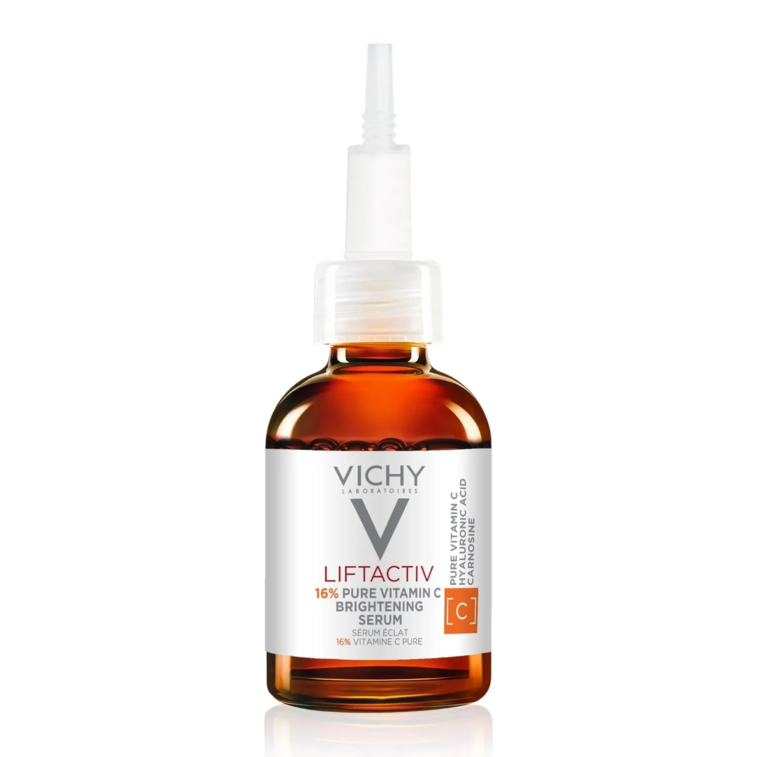 Vichy LiftActiv Vitamin C Serum For Face, Brightening Serum With Pure Vitamin C   Hyaluronic Acid   Vitamin E, Reduces Fine Lines, Smooths Skin Texture, Improves Radiance, Anti Aging