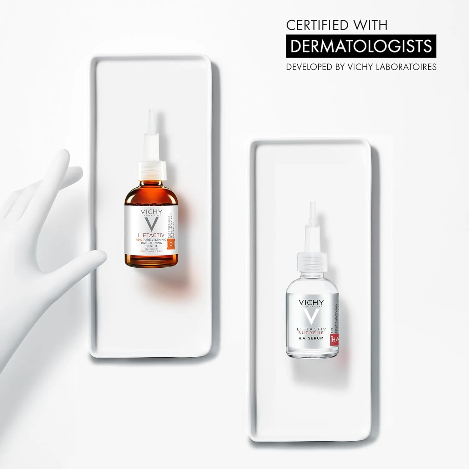 Vichy LiftActiv Vitamin C Serum For Face, Brightening Serum With Pure Vitamin C   Hyaluronic Acid   Vitamin E, Reduces Fine Lines, Smooths Skin Texture, Improves Radiance, Anti Aging