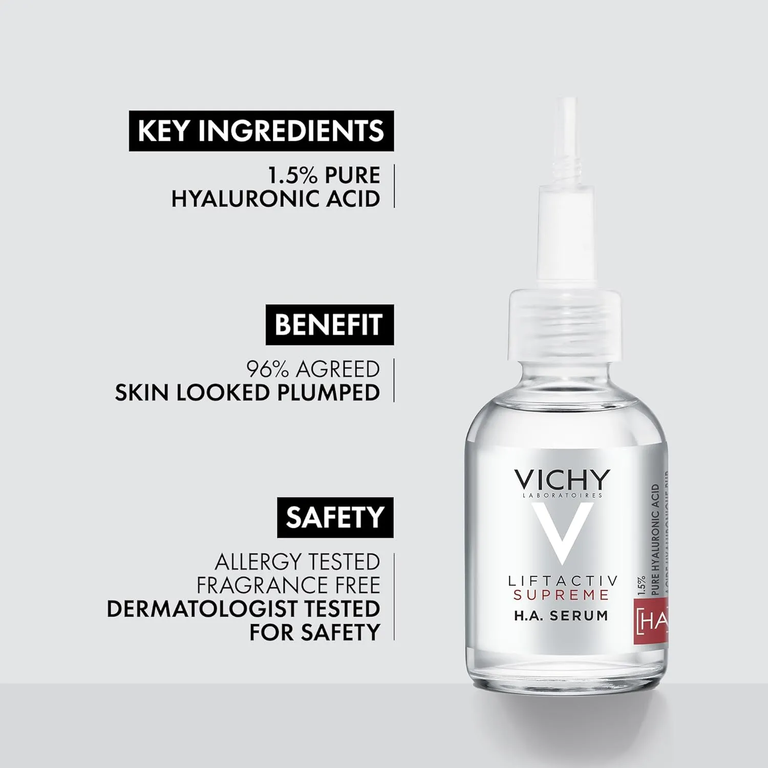 Vichy LiftActiv Vitamin C Serum For Face, Brightening Serum With Pure Vitamin C   Hyaluronic Acid   Vitamin E, Reduces Fine Lines, Smooths Skin Texture, Improves Radiance, Anti Aging