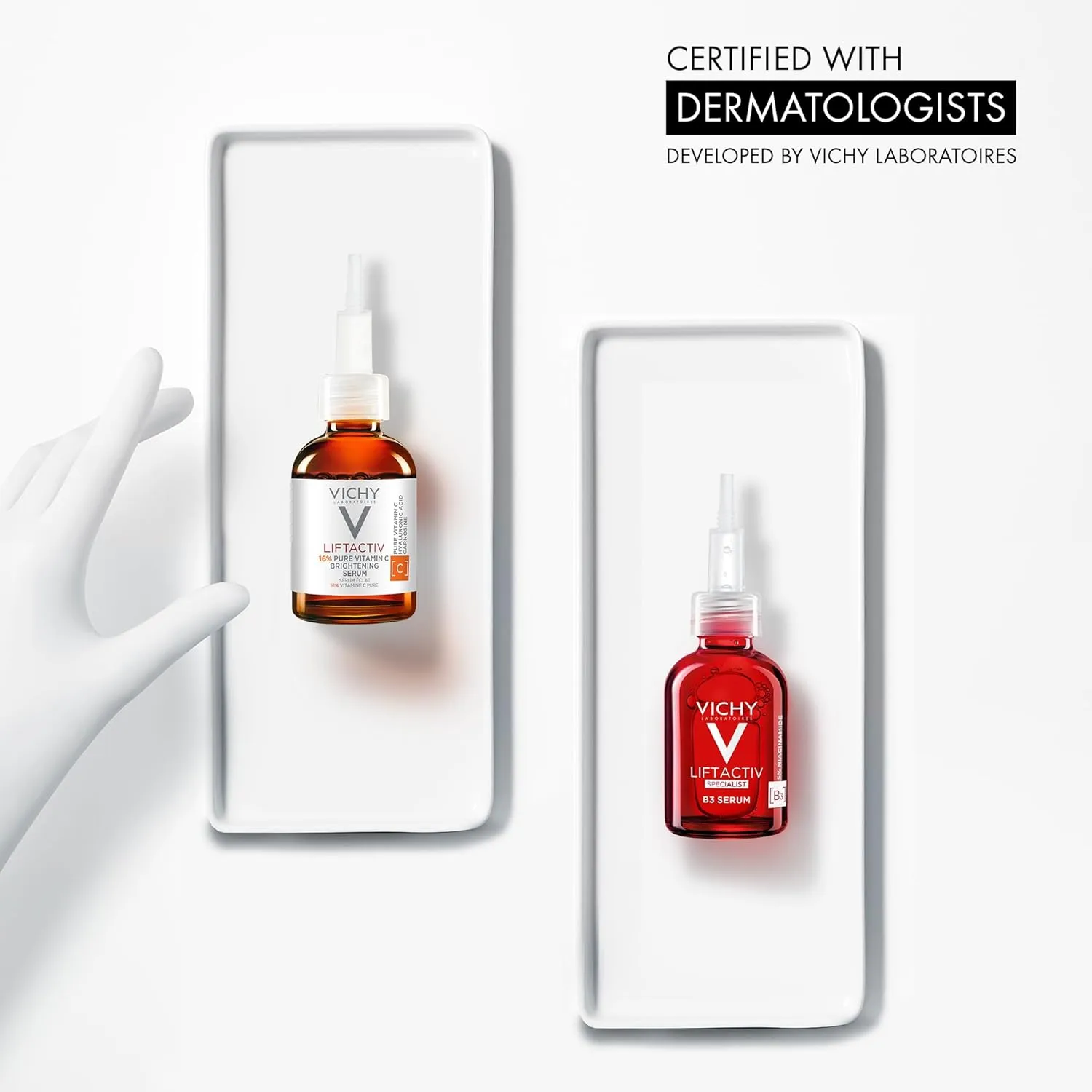 Vichy LiftActiv Vitamin C Serum For Face, Brightening Serum With Pure Vitamin C   Hyaluronic Acid   Vitamin E, Reduces Fine Lines, Smooths Skin Texture, Improves Radiance, Anti Aging