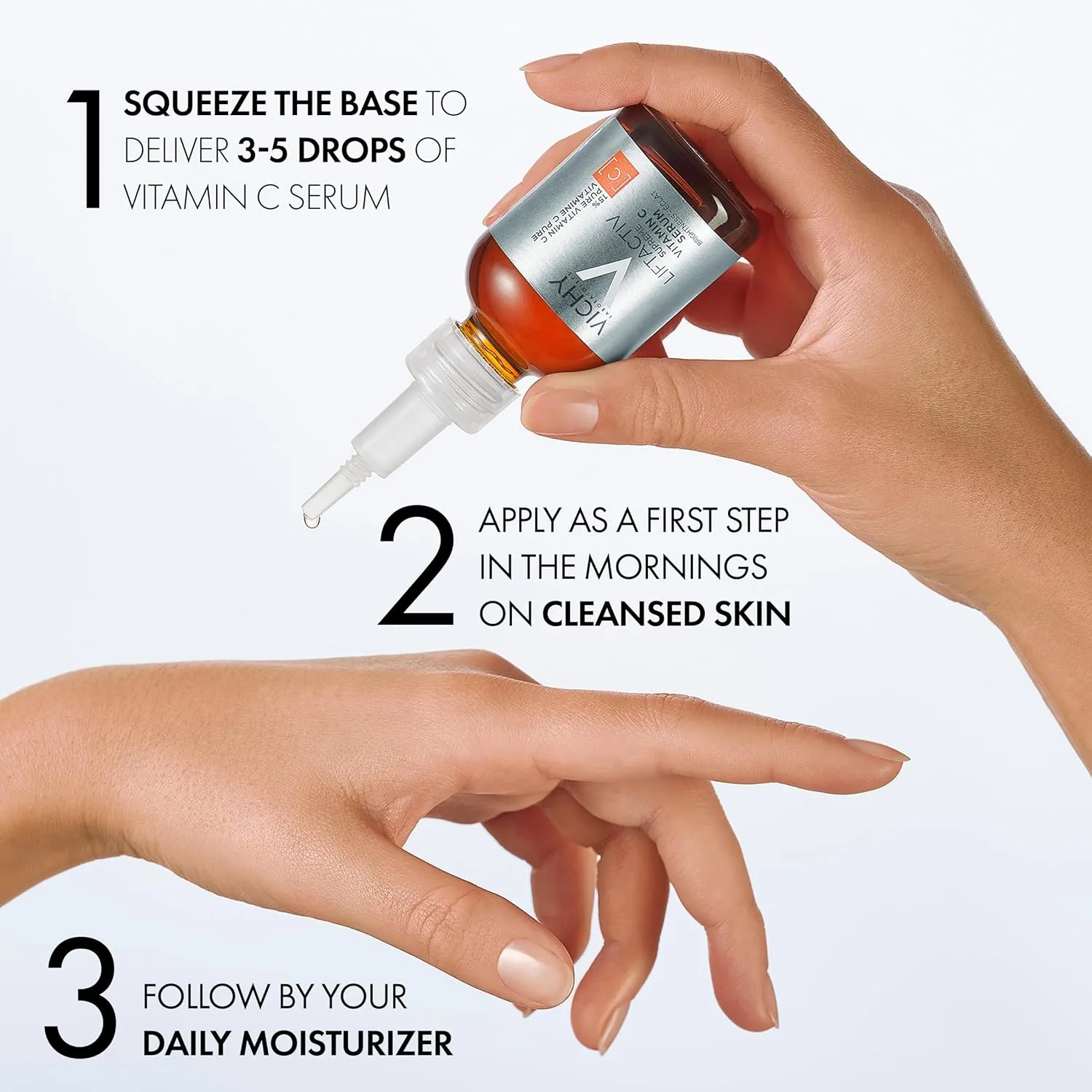 Vichy LiftActiv Vitamin C Serum For Face, Brightening Serum With Pure Vitamin C   Hyaluronic Acid   Vitamin E, Reduces Fine Lines, Smooths Skin Texture, Improves Radiance, Anti Aging
