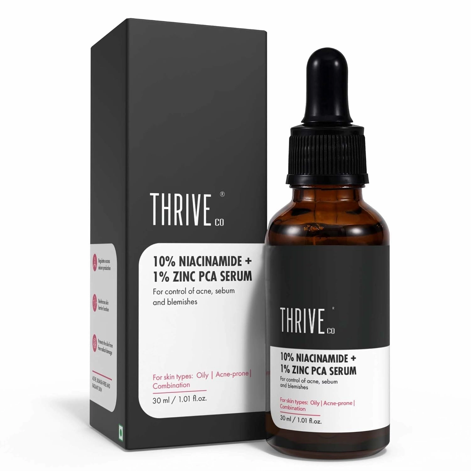 Vishopy 10% Niacinamide Face Serum For Acne Marks, Blemishes, Marks Skin Clarifying Anti Acne Serum For Oily & Acne prone skin, Men & Women, 30ml, 1.01 Fl Oz