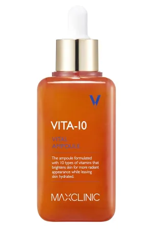 Vita-10 Vital Ampoule | Nourishing Vitamin Complex Face Serum for Women & Men| Vitamin C Face Serum for Radiant Skin| Infused w/ 8 Hyaluronic Acid Serum Ampoule for Moisture Surge 3.38 fl oz