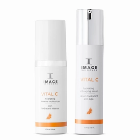 VITAL C Intense Hydration Bundle for Dry Skin, with VITAL C Hydrating Intense Moisturizer Face Lotion and Hydrating Face Serum, by IMAGE Skincare