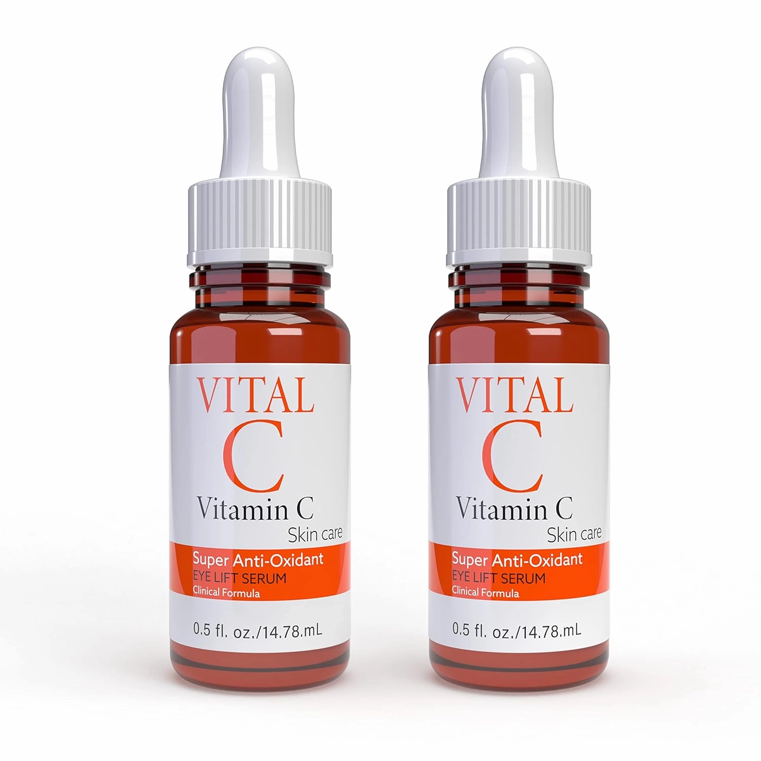 Vital C Vitamin C Serum for Eyes | Light Moisturizer | Skin Firming | Boosts Collagen | Vitamin C Skin Care Super Anti Oxidant Eye Lift Serum, 0.5 Fl Oz (2 Pack)