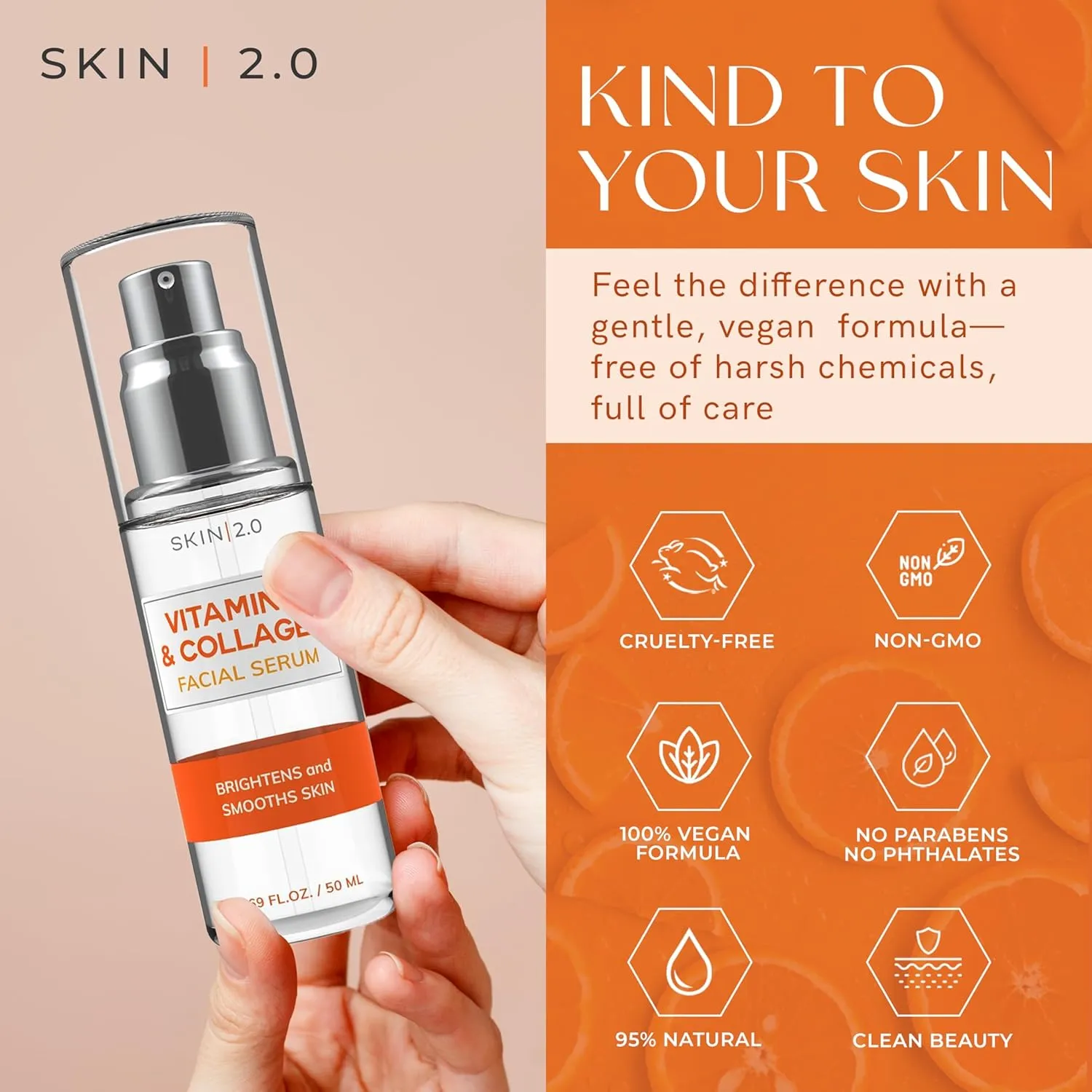 Vitamin C & Collagen Serum & Day Cream Set - Anti-Aging, Dark Spot Remover & Brightening - Dermatologist Tested Korean Skincare - Clean Beauty, Cruelty-Free, All Skin Types - 1.69 Fl. oz