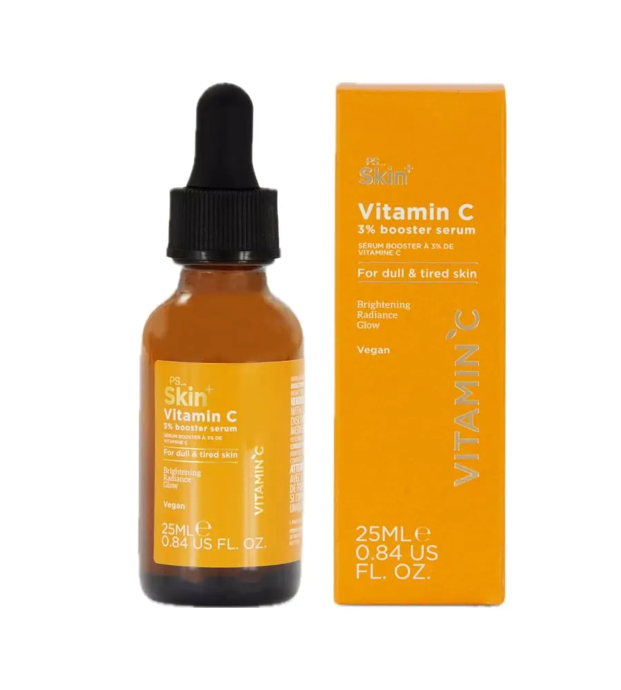 Vitamin C Face Serum | Vitamin C 3% Booster Serum with Vegan Extracts (Fragrance Free, Pack of 1)