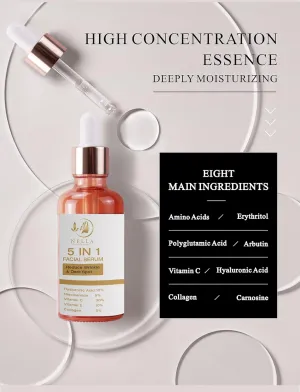 Vitamin C Face Serum with Collagen, Hyaluronic Acid, Vitamin E, Niacinamide Anti Aging Brightening Serum for Dark Spots, Even Skin Tone, Skin Care, Fine Lines & Wrinkles – 1 Fl Oz