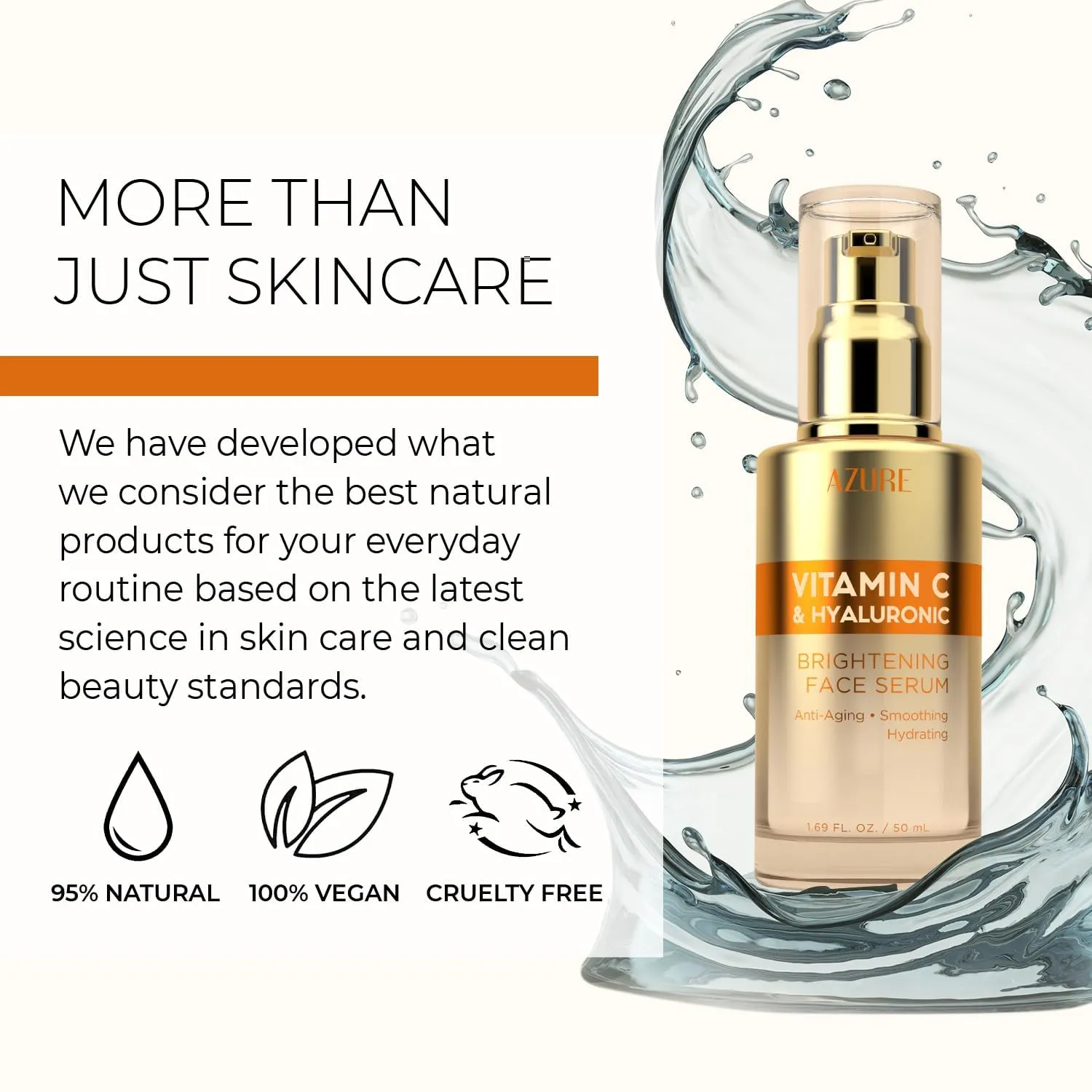 Vitamin C Face Serum with Hyaluronic Acid - Korean Vitamin C Serum for Face - Anti Aging, Brightening Serum for Dark Spots & Wrinkles - Face Serum for Women - Each 1.69 oz - 2 Pack