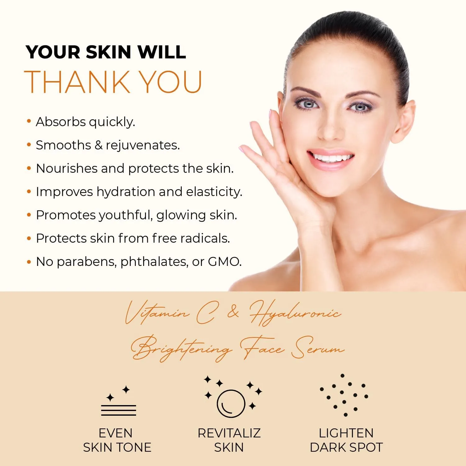 Vitamin C Face Serum with Hyaluronic Acid - Korean Vitamin C Serum for Face - Anti Aging, Brightening Serum for Dark Spots & Wrinkles - Face Serum for Women - Each 1.69 oz - 2 Pack