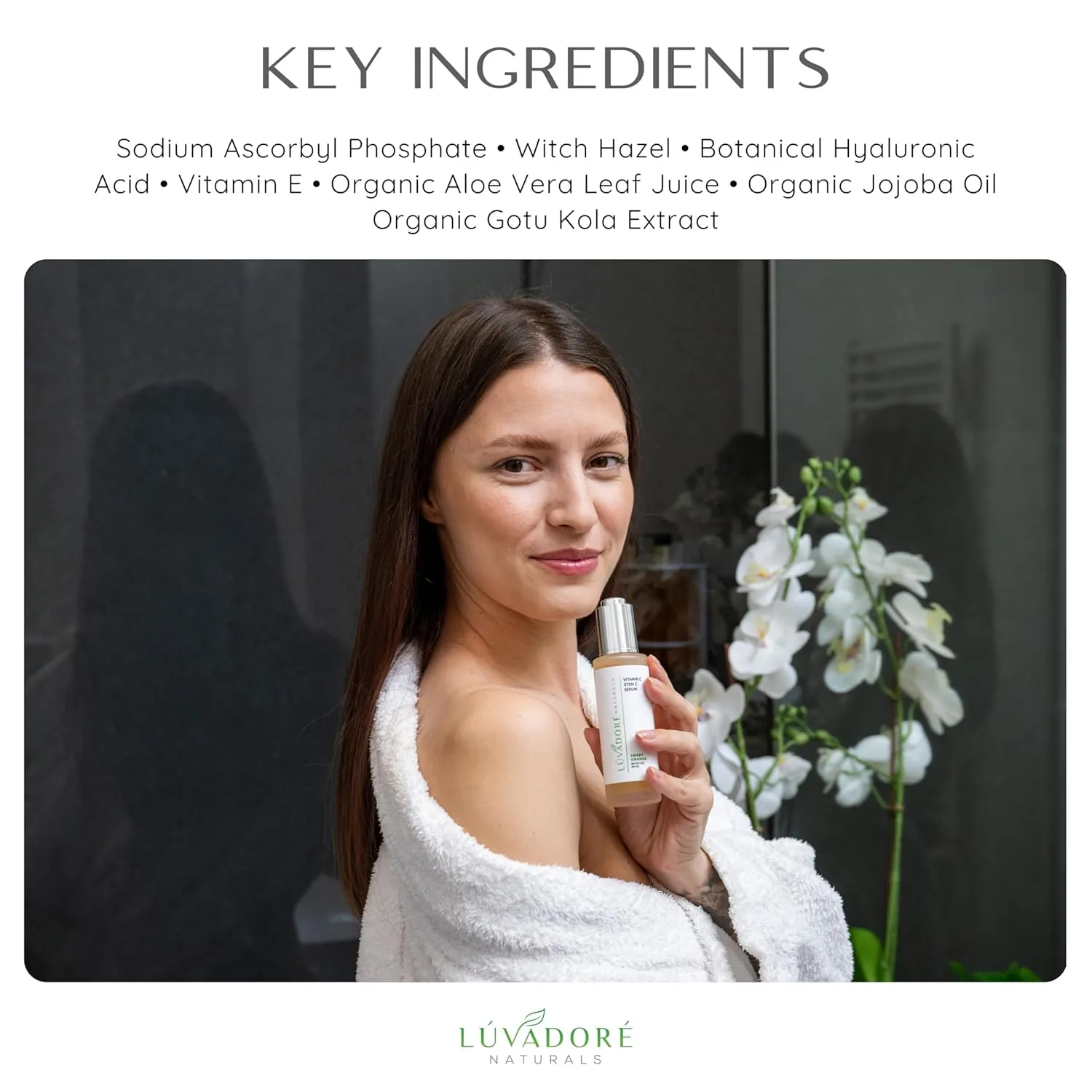 Vitamin C Serum for Face & Neck 2oz - 20% Vit C Serum Face, Reduces Dark Spots, Firms Skin with Orange Stem Cells, Plant Based Vitamin C, Anti-Aging, Natural Clean Beauty