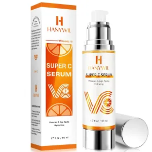 Vitamin C Serum for Mature Skin, 20% Vitamin C Face Serum with Hyaluronic Acid, Dark Spot Remover, Hydrating Skincare for Wrinkle Reduction, Lifting & Firming - 1.7 fl oz
