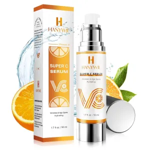 Vitamin C Serum for Mature Skin, Dark Spot Remover, Smooths Skin, Super C Serum for Women 30-70, Anti-Aging Formula with Hyaluronic Acid and Aloe - 1.7 fl oz