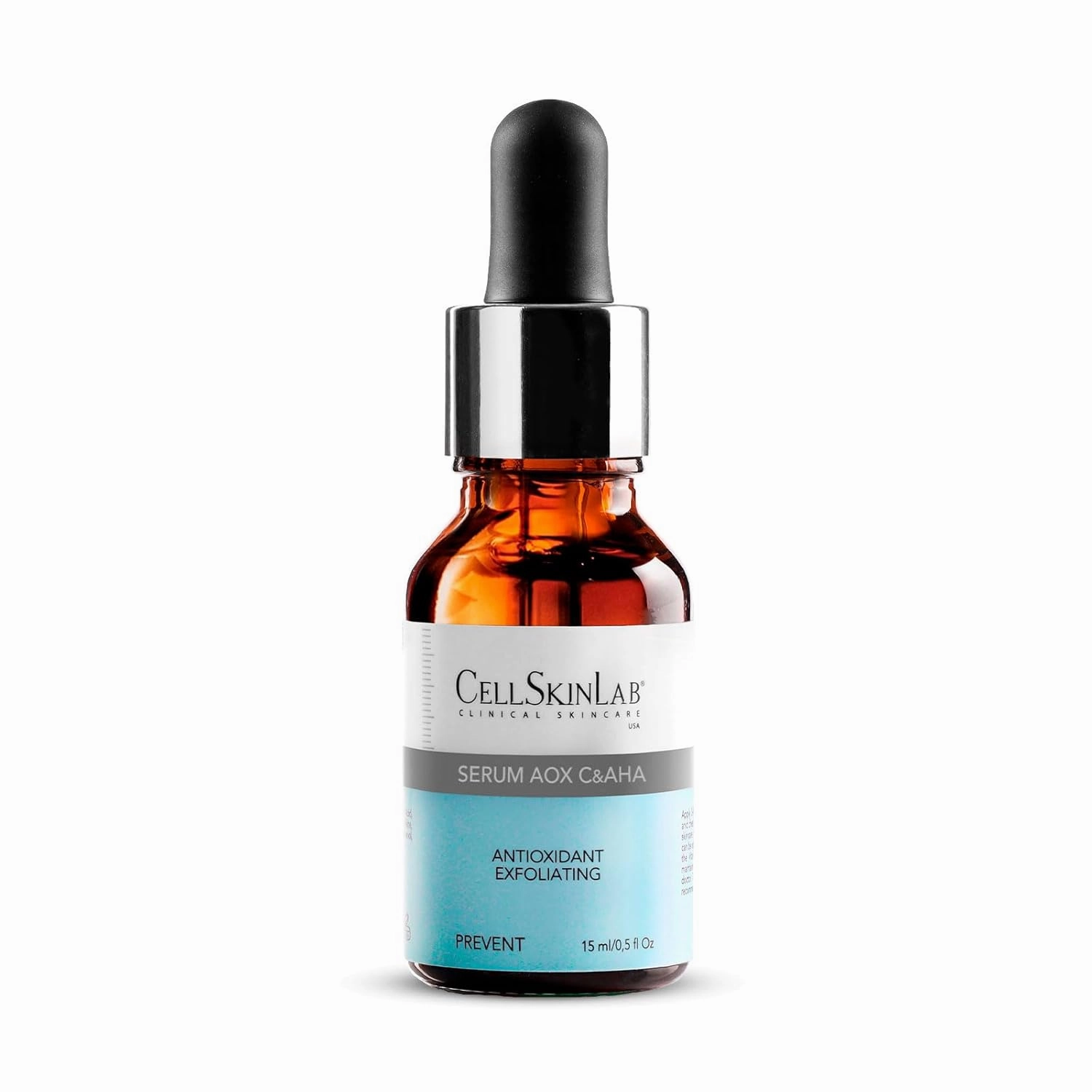 Vitamin C 15% with AHA Serum – Serum AOX C&AHA - Antiwrinkle Facial Serum for Oily or combination skin – Hyaluronic Acid with Glycolic and Lactic acid and Vitamin C Serum for Face.