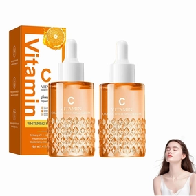 Vitamin C Brightening Serum for Face, Anti-Aging & Wrinkle Facial Serum with Vitamin C, Reduce Fine Lines & Evens Skin Tone, Quickly Nourishes Skins, Suitable for All Skin (2Pcs)