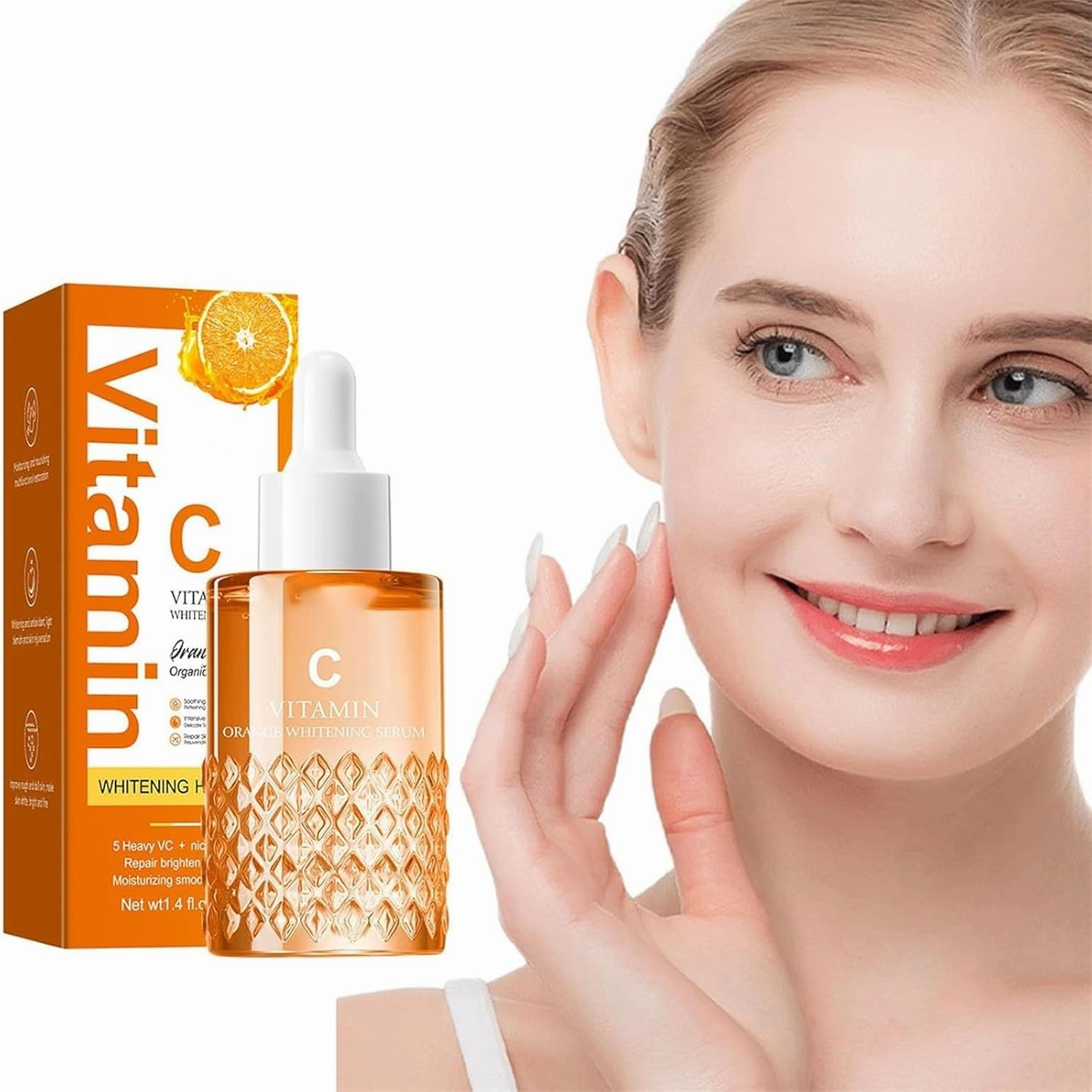 Vitamin C Brightening Serum for Face, Anti-Aging & Wrinkle Facial Serum with Vitamin C, Reduce Fine Lines & Evens Skin Tone, Quickly Nourishes Skins, Suitable for All Skin (3Pcs)