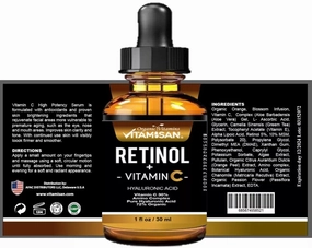 Vitamin C Face Serum - Skin Care for Dark Spots, Vitamin C Serum with Hyaluronic Acid, Ferulic Acid, & Vit-E - Anti Aging and Skin Brightening, Pure Vit-C Facial Care 30 ml / 1floz