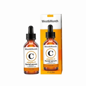 Vitamin C Facial Serum with Hyaluronic Acid & Vitamin E - Brightening Anti-Aging Formula to Reduce Dark Spots & Wrinkles Appearance, 1 Fl Oz
