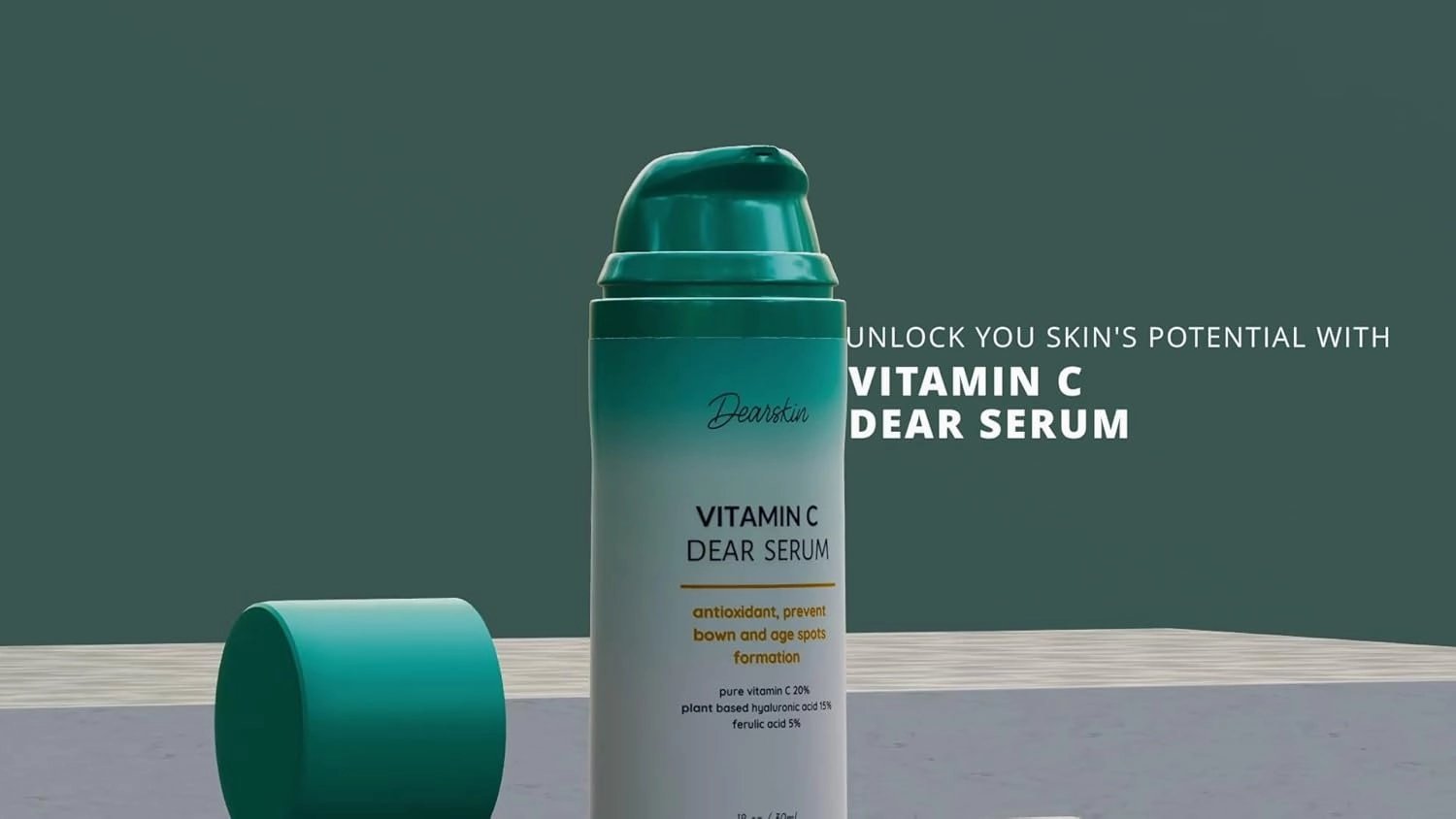 Vitamin C Serum 20% - PURE L-ASCORBIC ACID, Ferulic Acid, Hyaluronic Acid Botanic, Vitamin E Organic Cruelty Free for Face and Neck Best Antioxidant, Treatment for Wrinkles, Men and Women