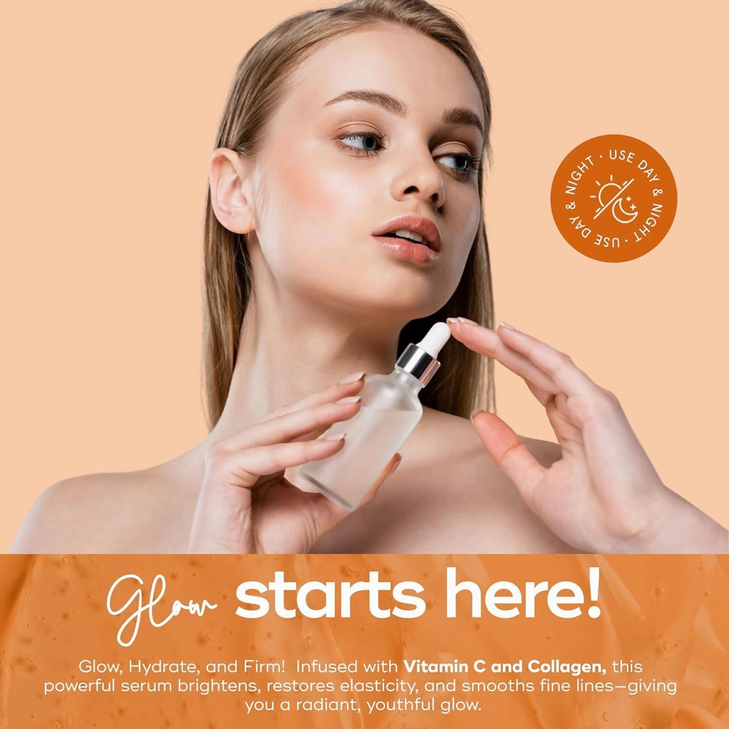 Vitamin C Serum   Moisturizer Skin Care Set - Dermatologist Tested - with Collagen to Brighten & Even Skin Tone - Anti-Aging & Acne Scar Treatment - Korean Skin Care - Clean Beauty, Cruelty-Free