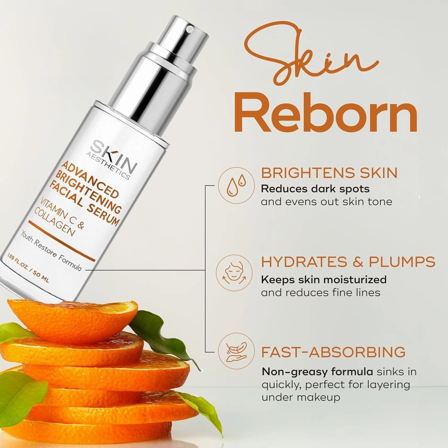 Vitamin C Serum   Moisturizer Skin Care Set - Dermatologist Tested - with Collagen to Brighten & Even Skin Tone - Anti-Aging & Acne Scar Treatment - Korean Skin Care - Clean Beauty, Cruelty-Free
