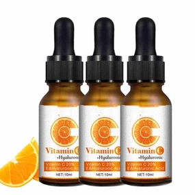 Vitamin C Serum For Face, Powerful 20% Vit C Serum, Brightening Anti-Aging Facial Serums, Reduces Dark Spots & Wrinkles, Combats Dry Skin, Facial Serums Skin Care Women/Men (3PC)