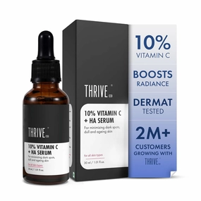 Vitamin C Serum for Face with Hyaluronic Acid, 30ml, Non-Sticky, Brightening Formula, All Skin Types