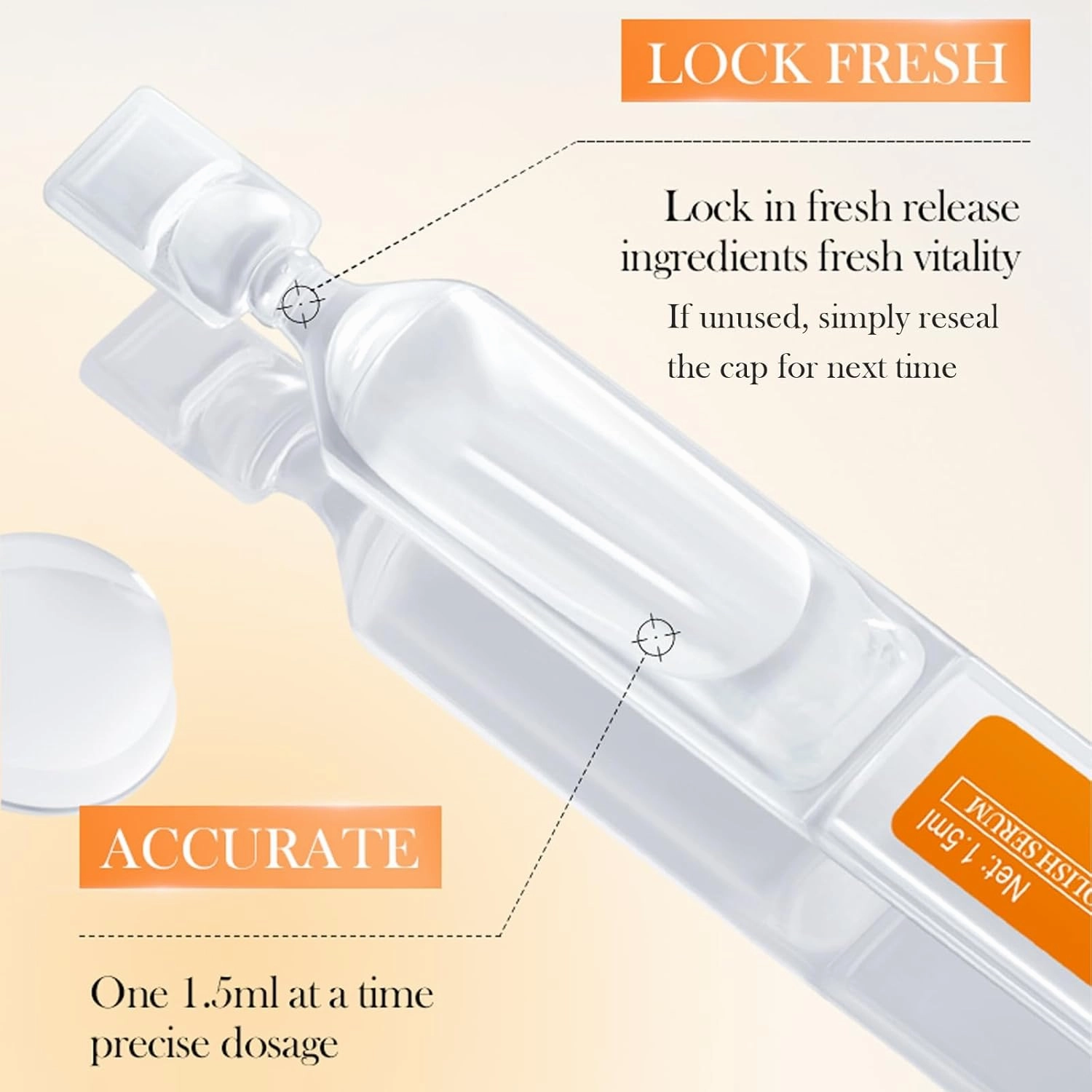 Vitamin C Serum for Face with Hyaluronic Acid – 1.5ml x 60PCS, Brightening Hydrating Facial Serum, Travel Size Skincare for Glowing Skin(3.04 Fl Oz (Pack of 2))
