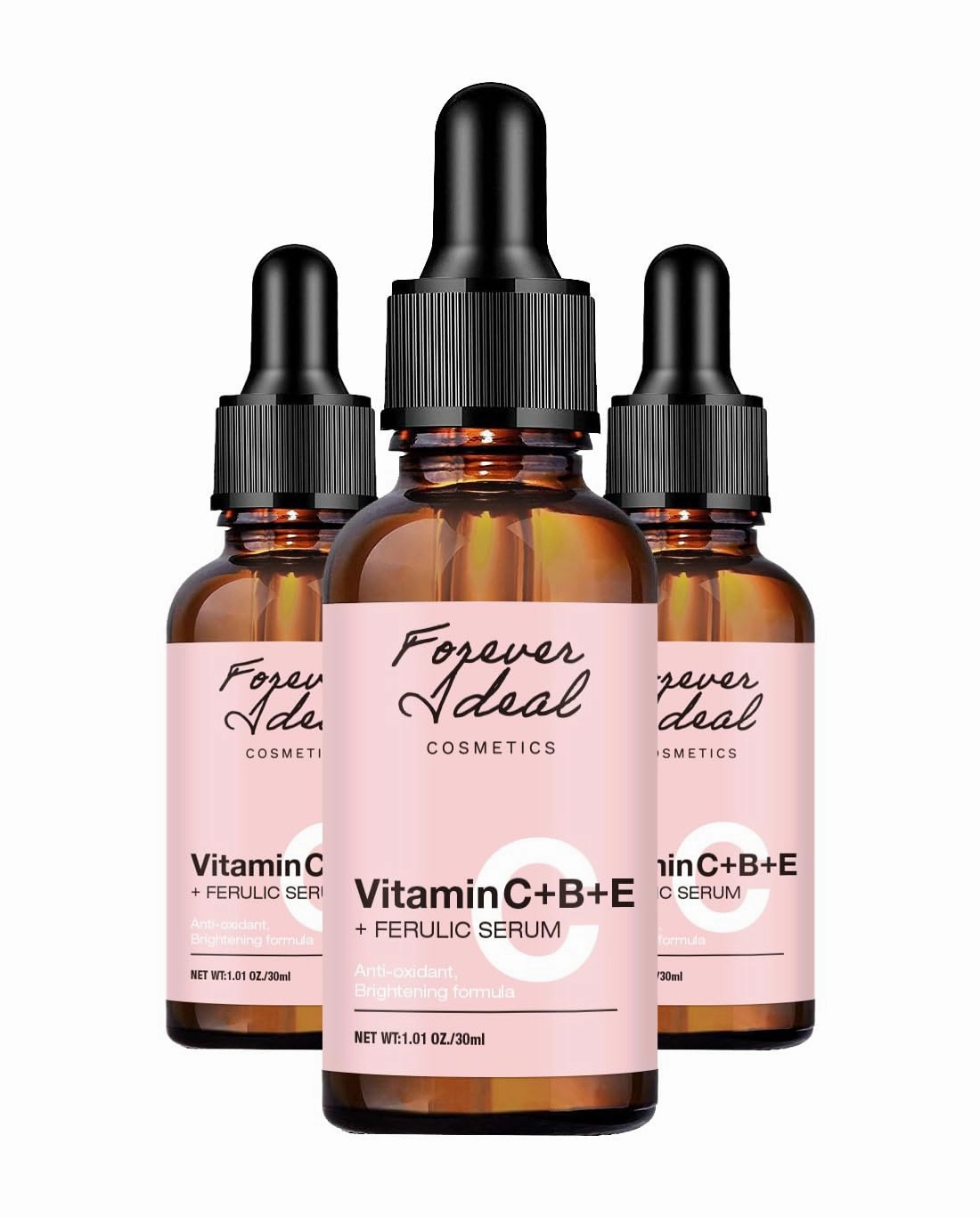 Vitamin C Serum with Ferulic Acid - Anti-Aging Skin Care Face Serum - Hyaluronic Acid - Vitamin E - Brightening Serum for Dark Spots - Reduced Fine Lines & Wrinkless