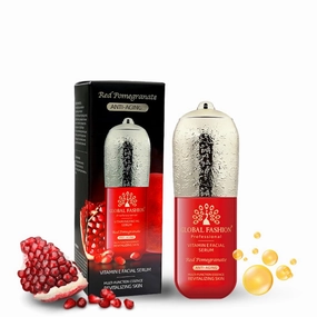 Vitamin E Face Serum with Red Pomegranate – Anti-Aging, Hydrating, Wrinkle Repair, Skin Brightening, Pore Minimizer, Even Skin Tone, All Skin Types – 50ml | GLOBAL FASHION