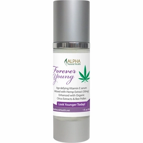 Vitamin E Serum with 50 mg Organic Hemp Extract 1 oz. Anti-aging Facial Cream