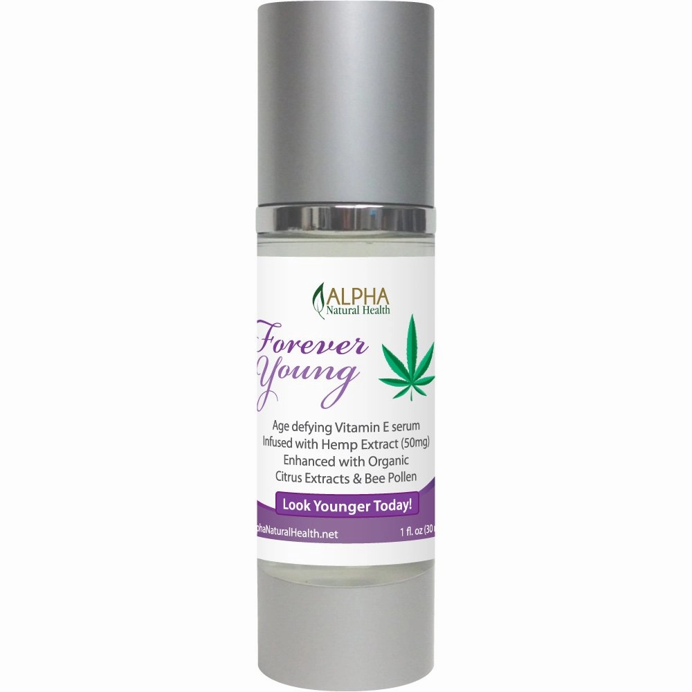 Vitamin E Serum with 50 mg Organic Hemp Extract 1 oz. Anti-aging Facial Cream