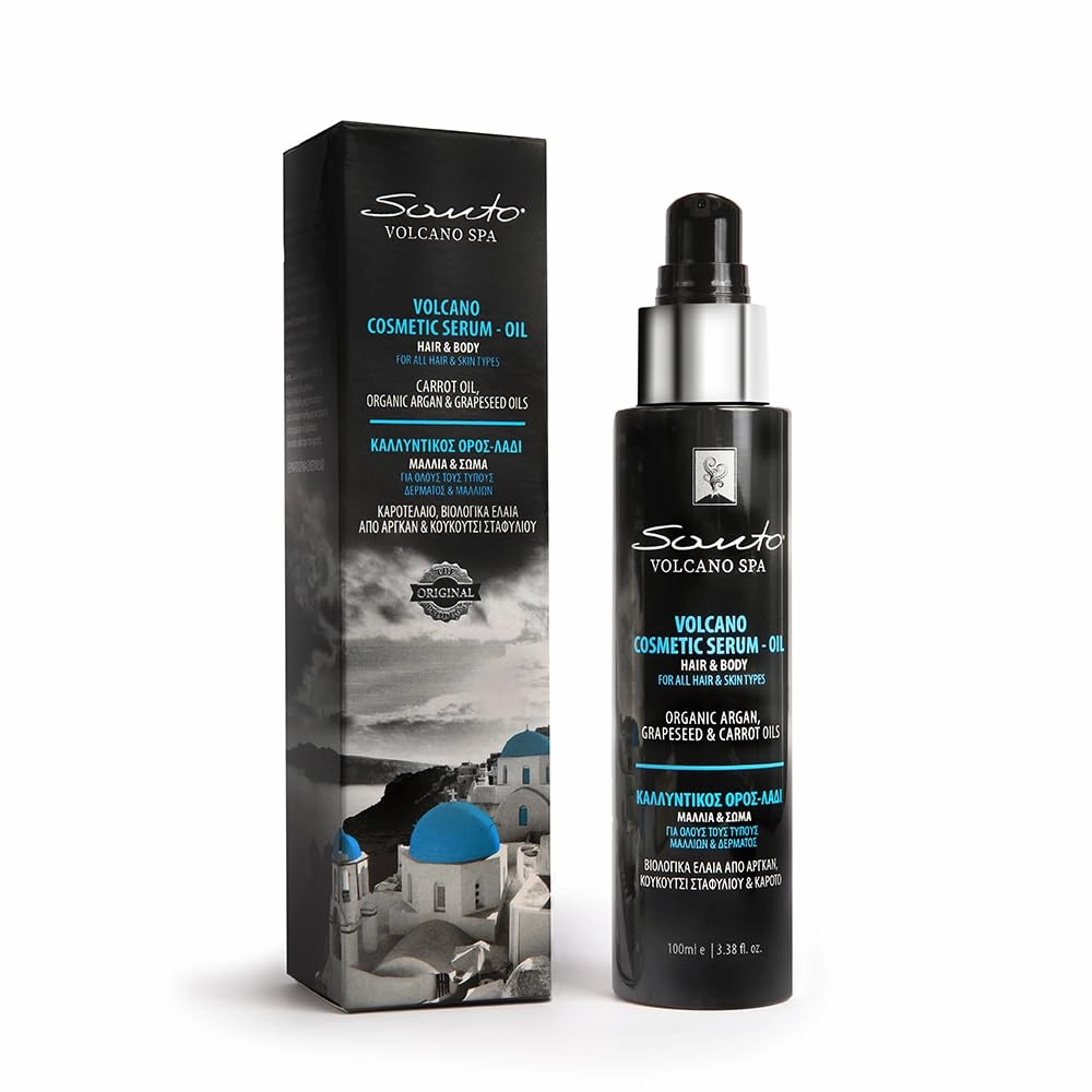 Volcano Cosmetic Serum 100ml – Hydrating & Anti-Aging Hair & Body Oil – Body Oil Restores Elasticity, Prevents Stretch Marks & Repairs Dry Hair and Skin
