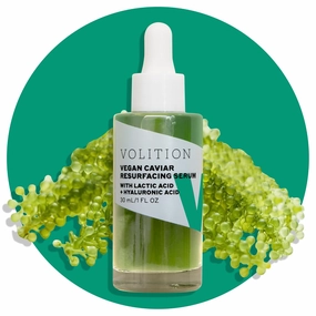 Volition Beauty Vegan Caviar Resurfacing Serum with 5% Vegan Lactic Acid   Hyaluronic Acid | Resveratrol, Caviar Lime & Sea Grape Caviar | Reveals a Smoother & Radiant Complexion | Gently Exfoliates