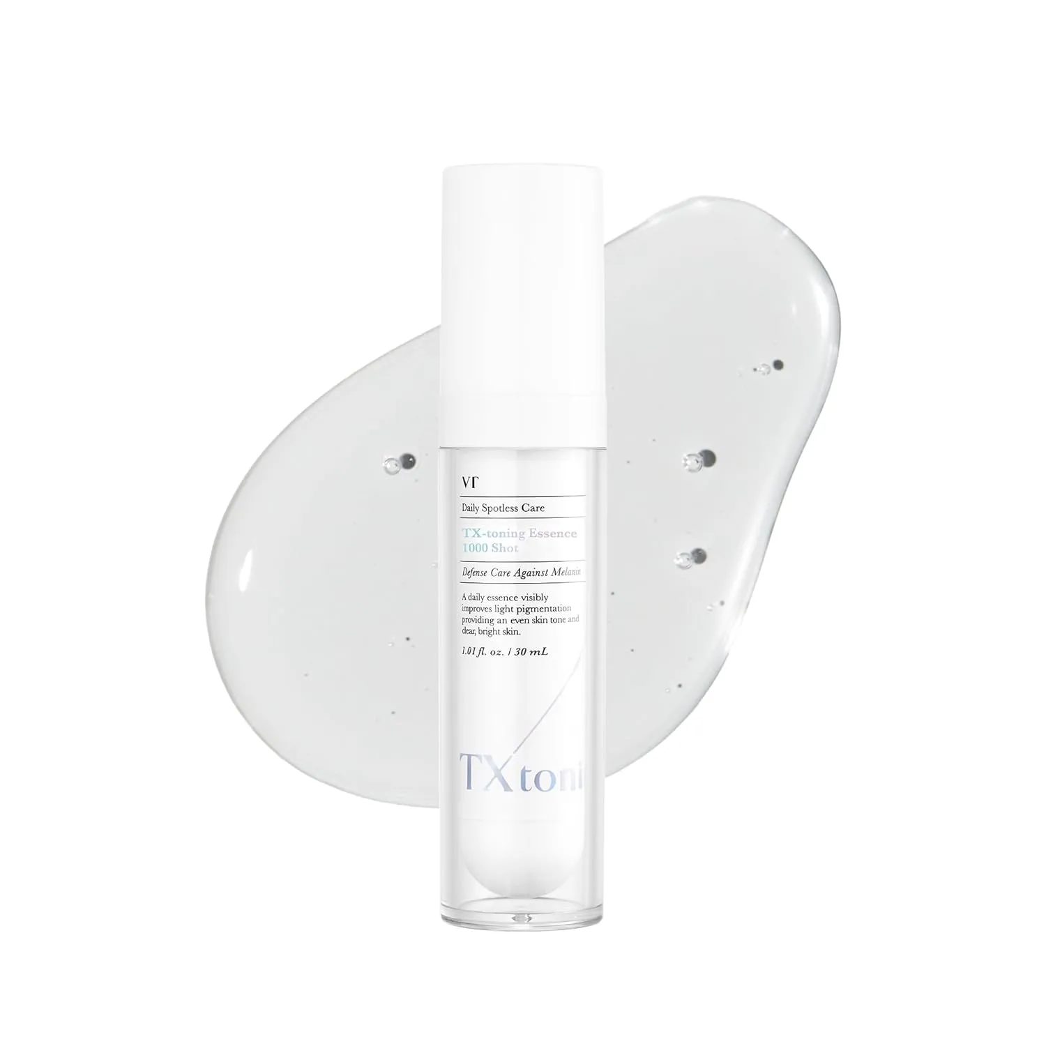 VT COSMETICS TX Toning Essence 1000 Shot, Tranexamic Acid Serum with Niacinamide, Glutathione for Radiant Glass Skin Face, Dark Spots, Acne Scar, Sensitive Skin Care, Korean Skincare, Fragrance-Free