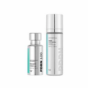 VT COSMETICS Bundle PDRN 100 Essence & PDRN Glow Ampoule, Glow Serum & Facial Mist Spray, Wrinkle Care, Firming & Anti-Aging, Hydrating, Skin Restoration, For Dry & Sensitive Skin, Korean Skin
